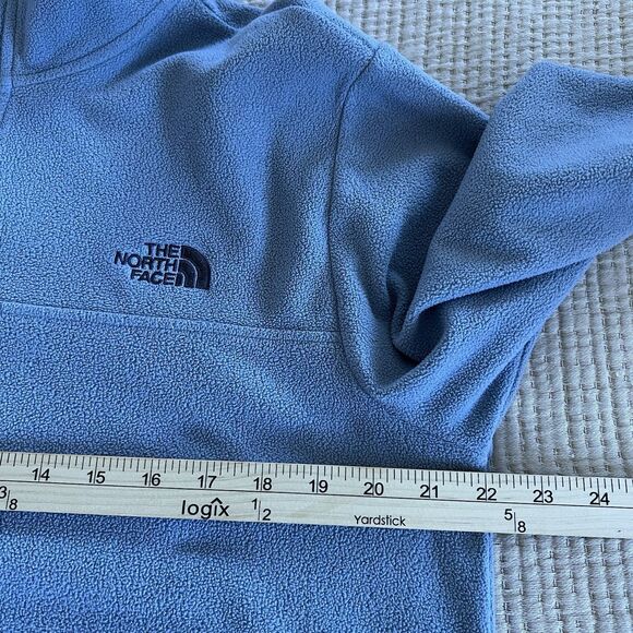 The North Face Fleece Pullover Sweater 1/4 Snap Button Mens Medium Gray Outdoor - Picture 6 of 12